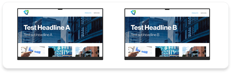 A/B testing a web page