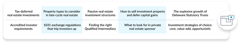 Topics about real estate investment opportunities 